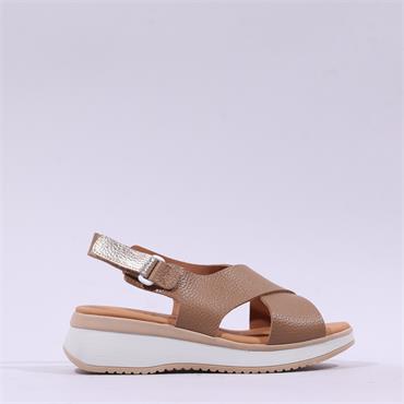 Oh My Sandals Cross Strap Slingback - Taupe